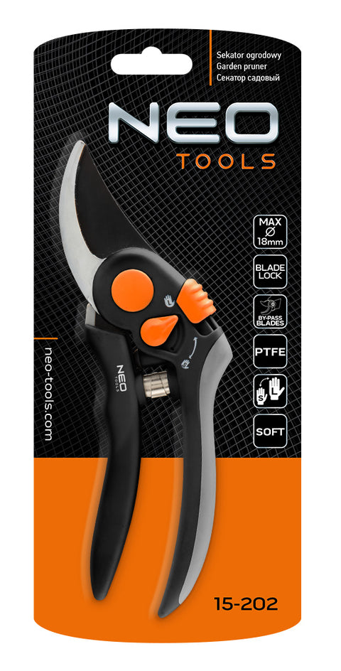 NEO TOOLS 15-202 Metszőolló, mellévágó, max.18mm, teflon bevonat, állítható pengenyílás, 200mm