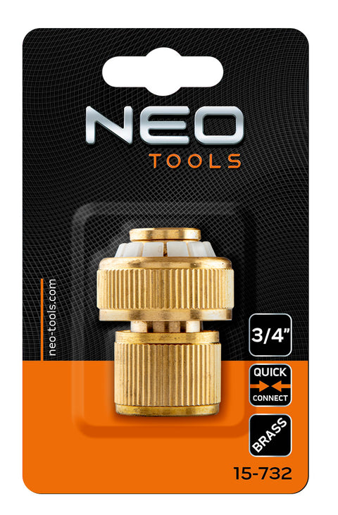 NEO TOOLS 15-732 Tömlő gyorscsatlakozó 3/4", réz