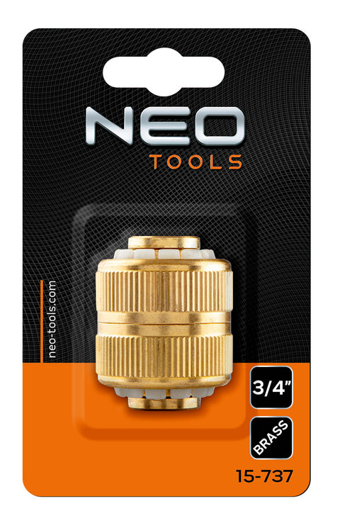 NEO TOOLS 15-737 Tömlőtoldó csatlakozó 3/4", réz