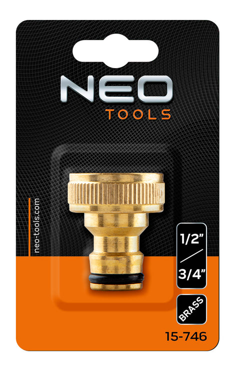 NEO TOOLS 15-746 Csapcsatlakozó 1/2"- 3/4", réz