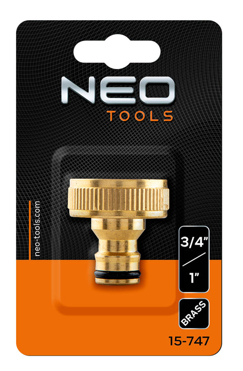 NEO TOOLS 15-747 Csapcsatlakozó 3/4"- 1", réz