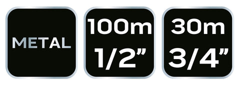 NEO TOOLS 15-790 Tömlődob, fém, tömlőméret: 1/2" max100m, 3/4" max30 m