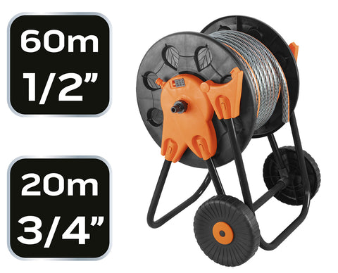 NEO TOOLS 15-793 Tömlőkocsi, tömlőméret: 1/2" max. 60méter, 3/4" max. 20méter