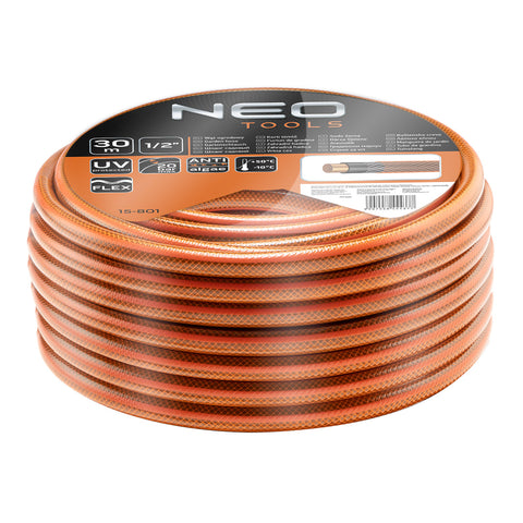 NEO TOOLS 15-801 Locsolótömlő 1/2"x30 m, 4 rétegű ECONOMIC