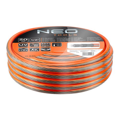 NEO TOOLS 15-840 Locsolótömlő 1/2"x20 m, 6 rétegű PROFESSIONAL