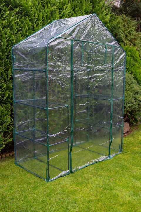NEO TOOLS 15-902 Növényház 143 x 73 x 195cm, PVC fólia, fémszerkezet