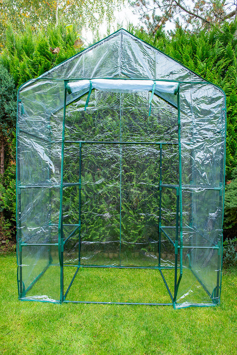 NEO TOOLS 15-902 Növényház 143 x 73 x 195cm, PVC fólia, fémszerkezet