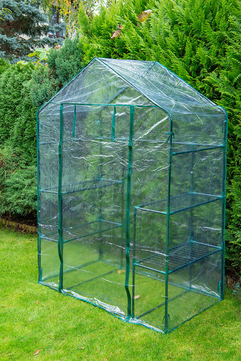 NEO TOOLS 15-902 Növényház 143 x 73 x 195cm, PVC fólia, fémszerkezet