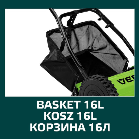 VERTO 15G350 Kézi hajtású fűnyíró, 300mm, 12-45mm