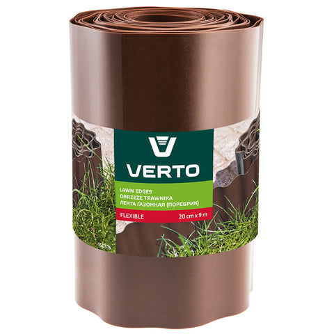 VERTO 15G515 Ágyásszegély 20cm, 9m, barna