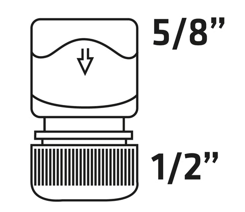 VERTO 15G730 Tömlő gyorscsatlakozó 1/2"- 5/8", kétkomponensű