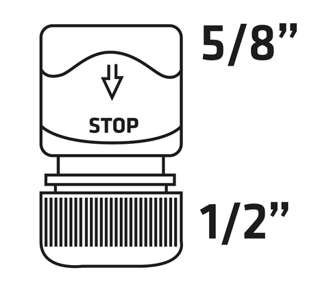 VERTO 15G731-30 30db Tömlő gyorscsatlakozó 1/2" vízstoppos, kétkomponensű, kínálódobozban