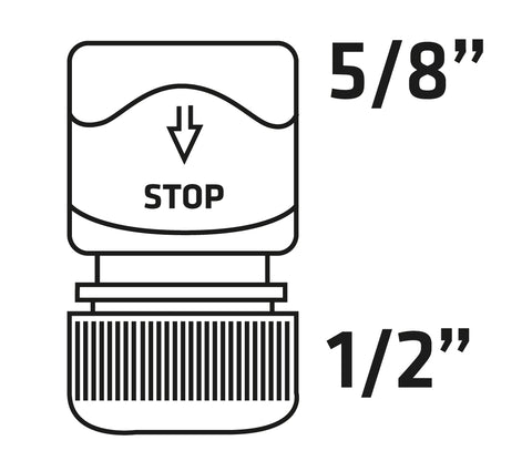 VERTO 15G731 Tömlő gyorscsatlakozó 1/2" vizstoppos, kétkomponensű