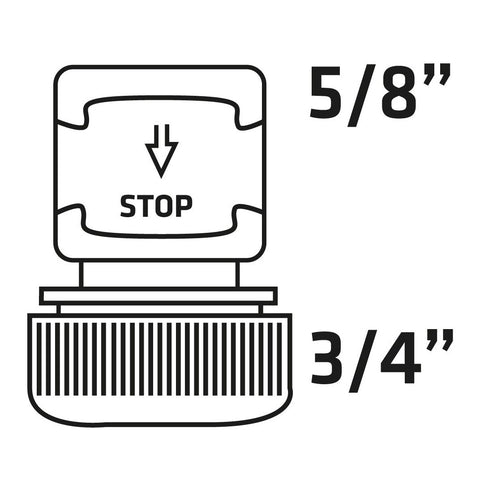 VERTO 15G733 Tömlő gyorscsatlakozó 3/4" vizstoppos, kétkomponensű