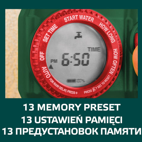 VERTO 15G751 Programozható elektronikus öntözőidőzítő óra, max.360perc