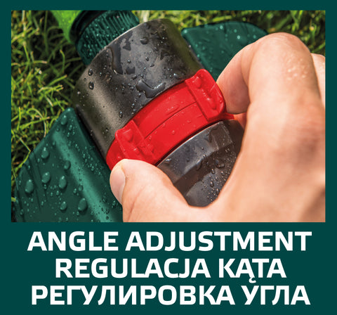 VERTO 15G772 Négyszögesőztető, billenő, öntöző, 15x19m - 285 m2, 18 fúvóka