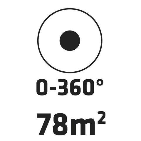 VERTO 15G785 Köresőztető, öntöző, 0-360° állítható, leszúrótüskével, 78 m2