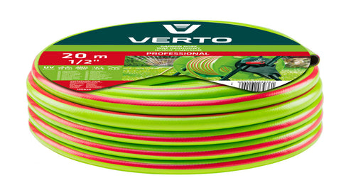 VERTO 15G820 Locsolótömlő 20 m, 1/2", Professional: csomózódás, csavarodás védelem, UV álló, algásodás védelem