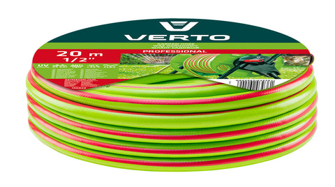 VERTO 15G820 Locsolótömlő 20 m, 1/2", Professional: csomózódás, csavarodás védelem, UV álló, algásodás védelem