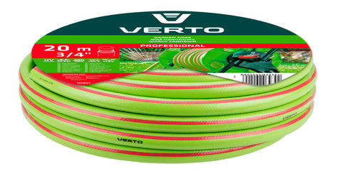 VERTO 15G823 Locsolótömlő 20 m, 3/4", Professional: csomózódás, csavarodás védelem, UV álló, algásodás védelem