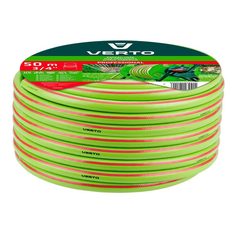 VERTO 15G825 Locsolótömlő 50 m, 3/4", Professional: csomózódás, csavarodás védelem, UV álló, algásodás védelem