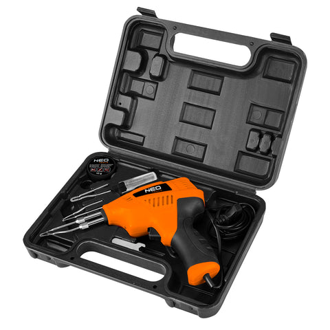 NEO TOOLS 19-152 Forrasztópisztoly, 200W, tartozékokkal kofferben