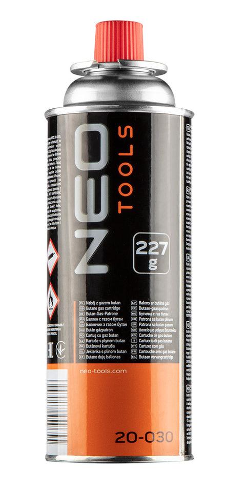 NEO TOOLS 20-041 Gázforrasztó készlet, fej+ eldobható palack (EN 417, 227g)