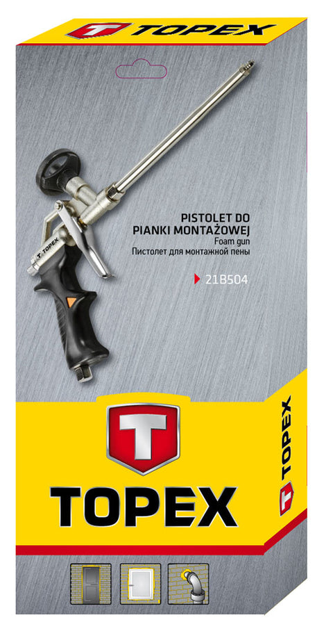 TOPEX 21B504 Kinyomópisztoly purhabhoz, teflonos PTFE adapter