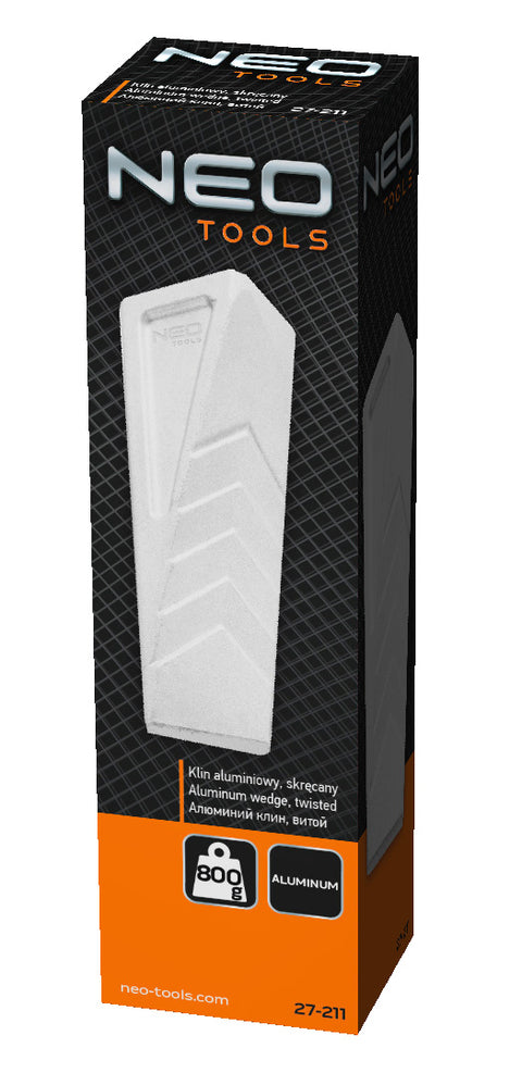 NEO TOOLS 27-211 Alumínium csavart fahasító ék, 800 g, fogazott