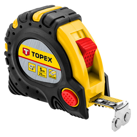 TOPEX 27C345 Mérőszalag 5m / 25mm, mágneses