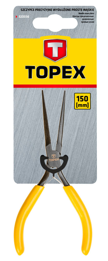 TOPEX 32D036 Precíziós nyújtott csőrű fogó 140mm