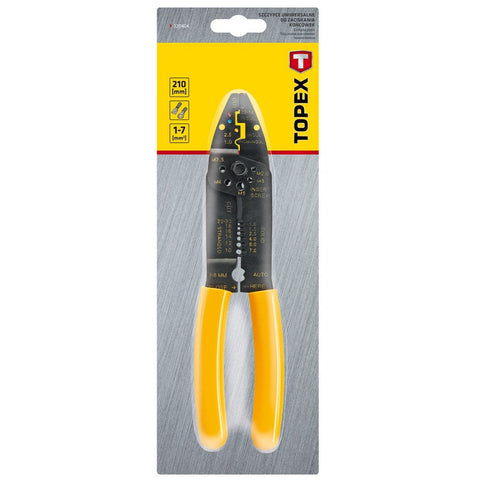 TOPEX 32D404 Krimpelő-, kábelsarufogó 210mm