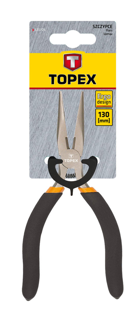 TOPEX 32D726 HOSSZÚCSŐRŰ FOGÓ 130MM