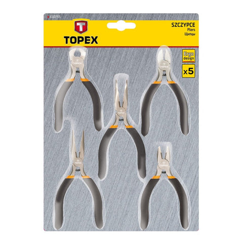 TOPEX 32D755 Precíziós Fogókészlet 5db, 125mm