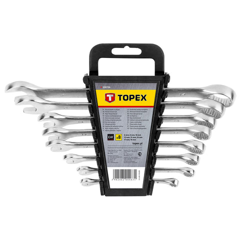 TOPEX 35D756 Csillag-villáskulcs készlet 6-19mm, 8db
