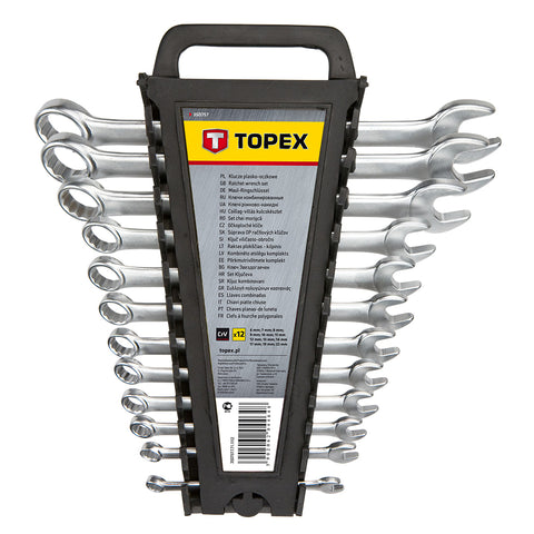 TOPEX 35D757 Csillag-villáskulcs készlet 6-22mm, 12db