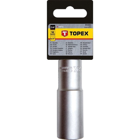 TOPEX 38D751 Dugókulcs 10mm, 1/2", HOSSZÚ hatlapú