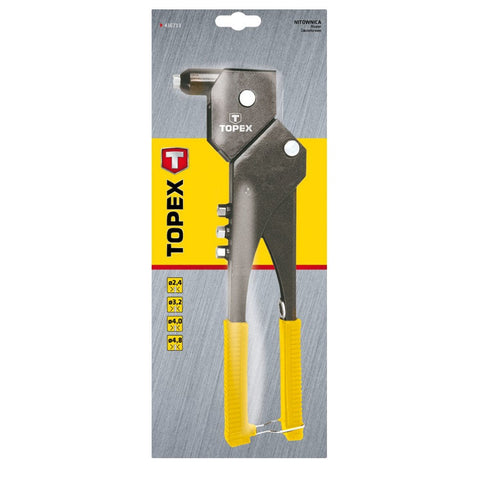 TOPEX 43E713 POPSZEGECSHÚZÓ, Multi fejbeállítás 2.4, 3.2, 4.0, 4.8mm