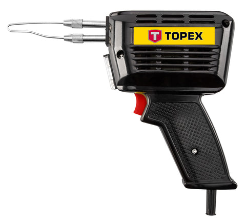 TOPEX 44E005 FORRASZTÓPISZTOLY 150W, kiegészítőkkel, 3db pákacsúcs, forrasztókrém, forrasztóón, kofferben