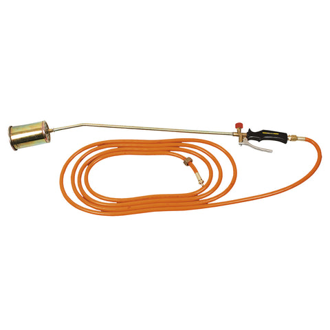 TOPEX 44E122 Gázforrasztó, perzselő, gázégő készlet 60mm (58kW), szár: 50cm, tömlő: 5m.