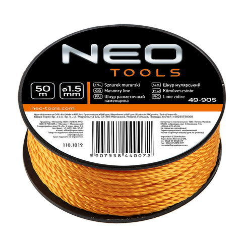 NEO TOOLS 49-905 KŐMŰVESZSINÓR 50M
