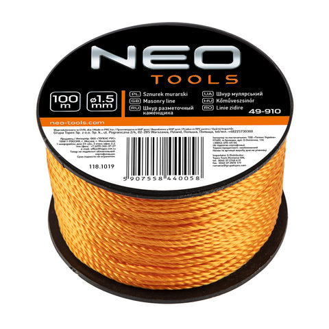 NEO TOOLS 49-910 KŐMŰVESZSINÓR 100M