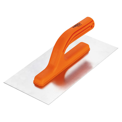 NEO TOOLS 50-201 Acél simító, rozsdamentes, 270x125mm, műanyag markolat