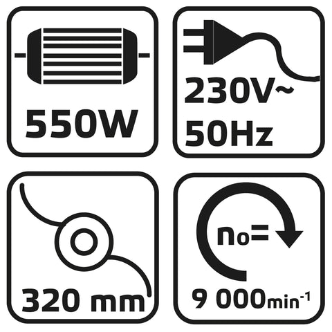 VERTO 52G552 Fűszegélynyíró 550W, 2in1, vágásszélesség: 330mm