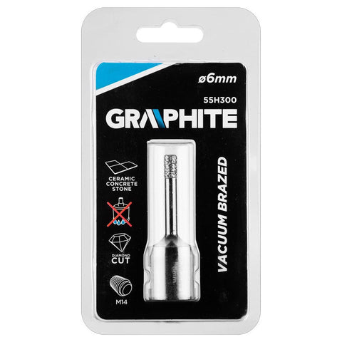GRAPHITE 55H300 Körkivágó, gyémántos 6mm x M14