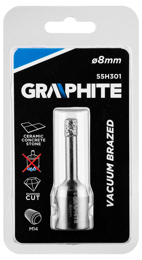 GRAPHITE 55H301 Körkivágó, gyémántos 8mm x M14