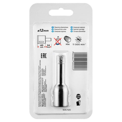 GRAPHITE 55H303 Körkivágó, gyémántos 12mm x M14