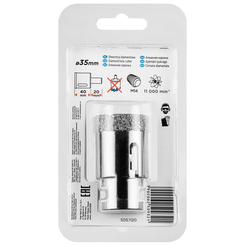 GRAPHITE 55H310 Körkivágó, gyémántos 35mm x M14