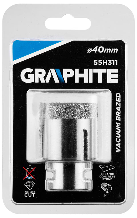 GRAPHITE 55H311 Körkivágó, gyémántos 40mm x M14