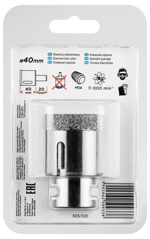 GRAPHITE 55H311 Körkivágó, gyémántos 40mm x M14